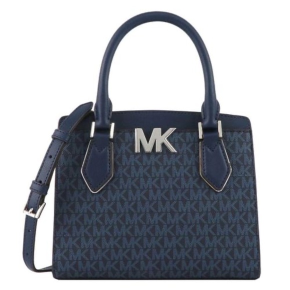Michael Kors Mott Medium Messenger Convertible Crossbody Bag 35T0SOXM2B Admiral - Picture 1 of 15